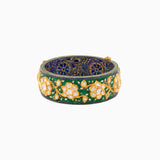 Kada with Green Meena and Uncut Diamond-KMB0482