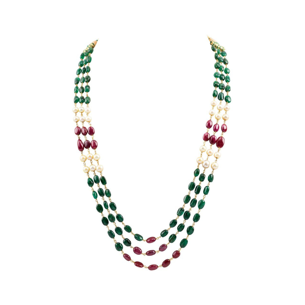 Pearl ruby emerald chains 2025