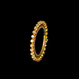 Kada (bangri) with uncut diamond in multi colour artistic enameled on both sides. - KMB0511