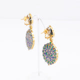 Single line necklace and earring pair with Diamond polki  KMNE2925
