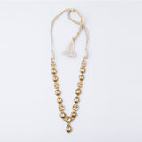Ekposta necklace with earring pair in partash work with Diamond polki and Diamond round KMNE2944