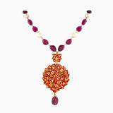 Pendant with Uncut Diamond, Rose Cut Diamond and Turm String-KMPE1104